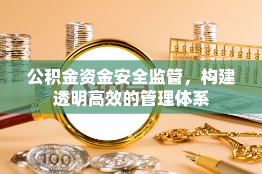 阿克苏公积金资金安全监管，构建透明高效的管理体系